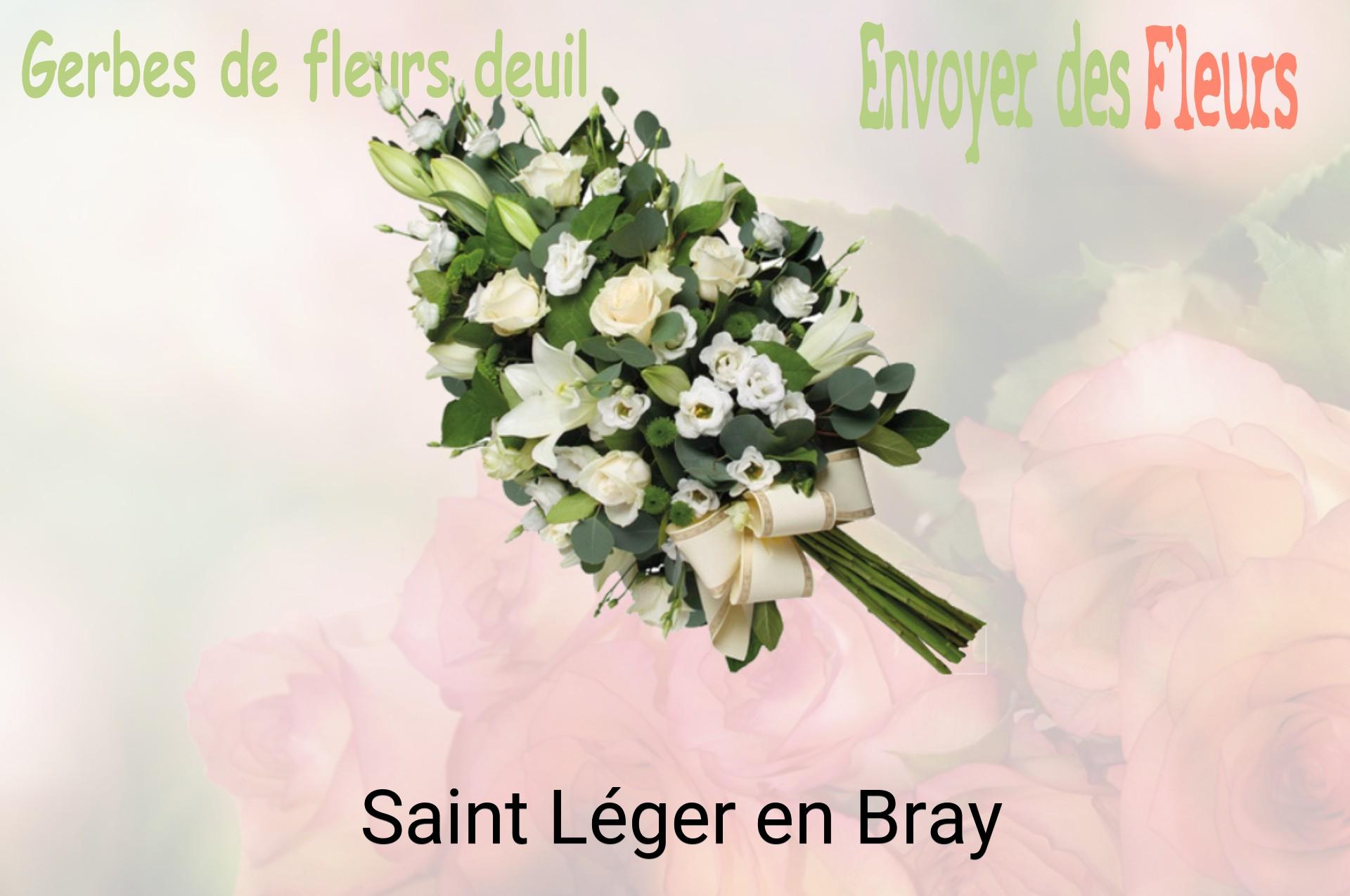 Gerbe de fleurs de deuil livrée à Saint-Léger-en-Bray